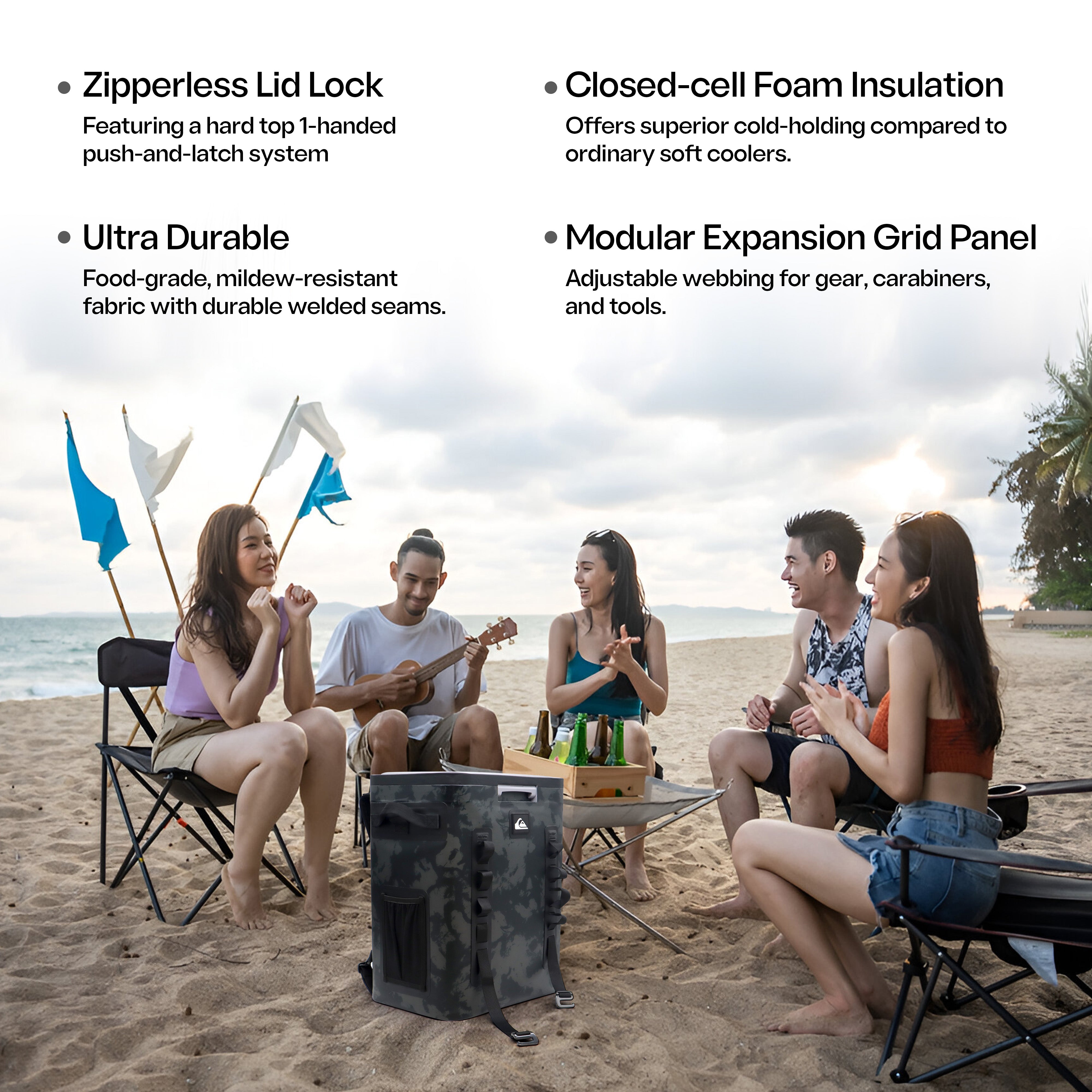 The Coastal Collection Zipperless Backpack Cooler